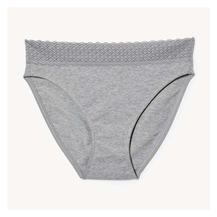 Women's Cotton Lace High-Cut Briefs